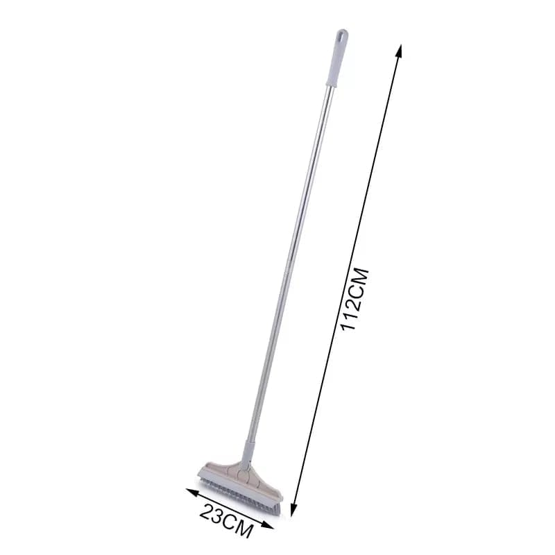 Floor Scrub Brush With Adjustable Long Handle 2 In 1 Scrape And Brush Stiff Bristle Bathroom Kitchen Floor Cleaning Brush..